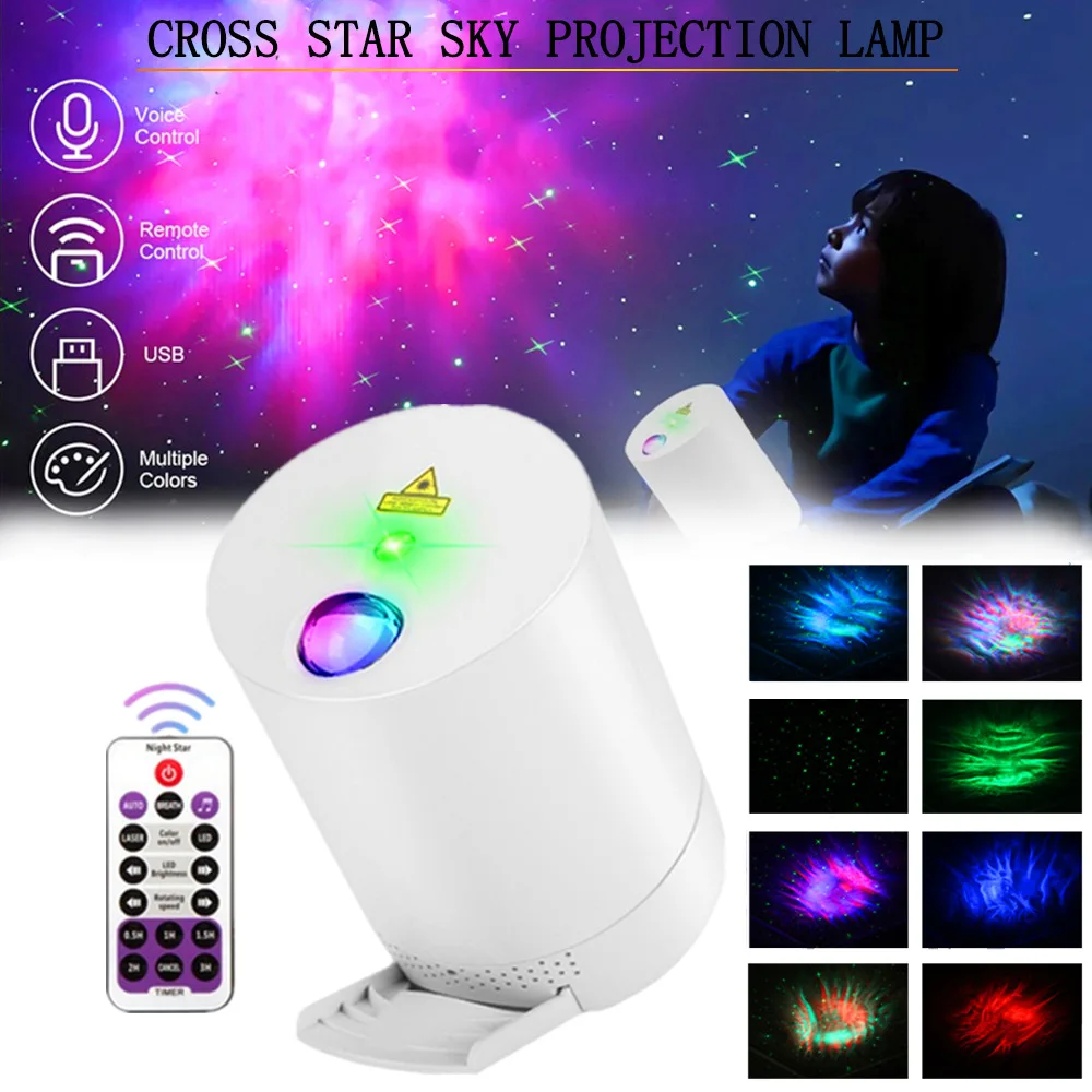 Led Starry Sky Projection Light Wedding Stage Party Family Holiday Laser Light Usb Bedroom Sleep Full Sky Star Pattern Light