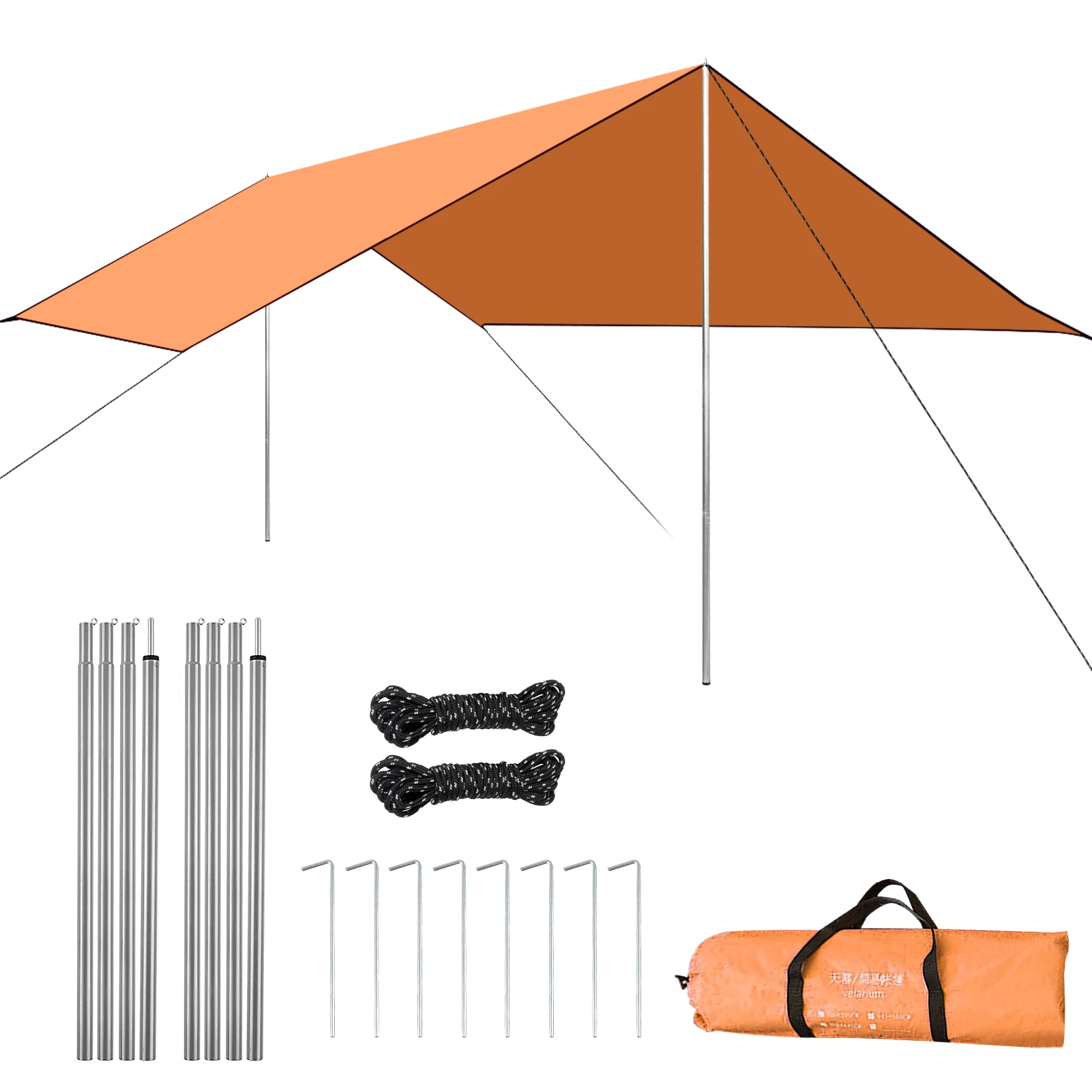 Camping Awning Canopy Uv Protection Rain Fly Tarp Sunshade Shelter Picnic Blanket For Outdoor Camping Hiking Backpacking Picnic