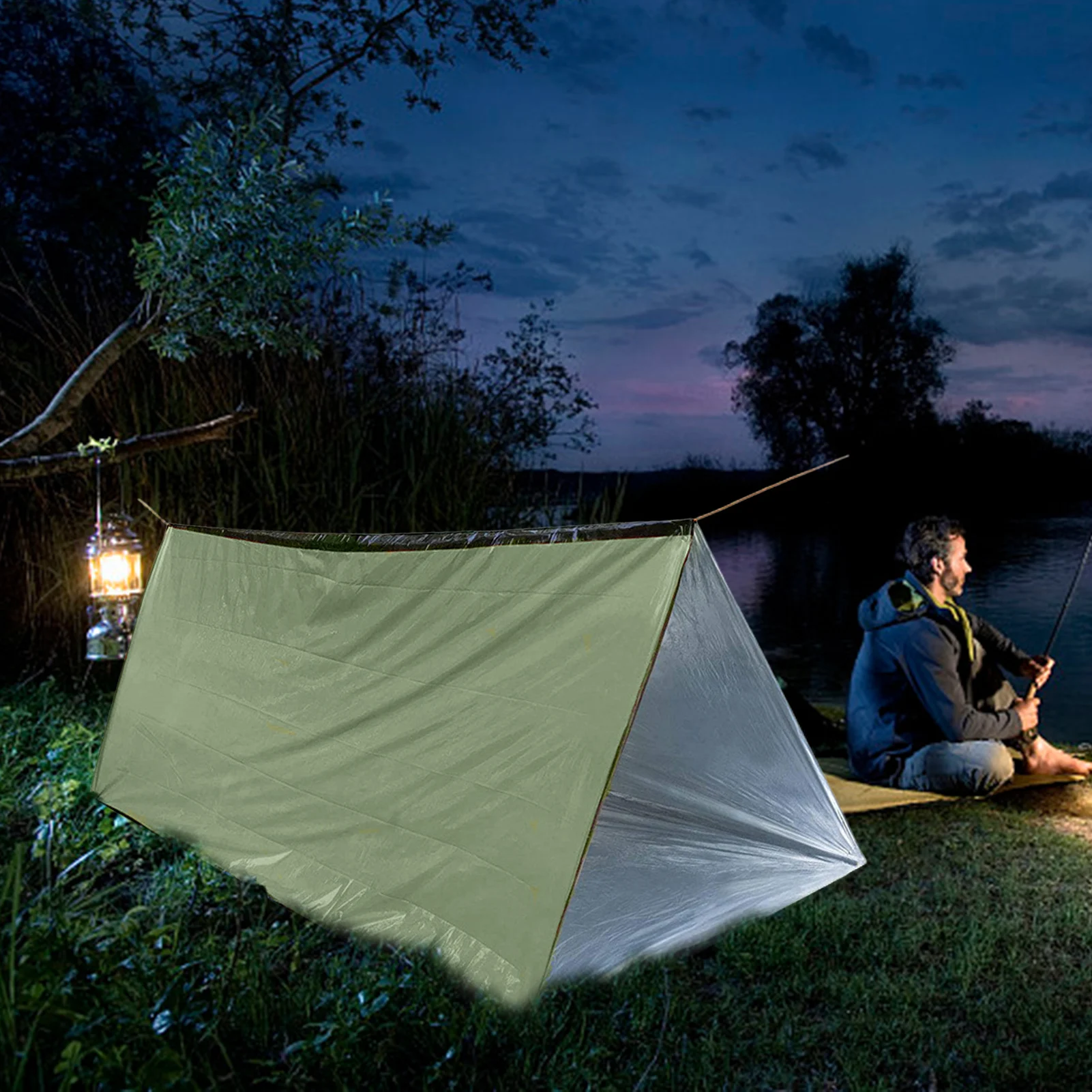 Life Tent Tenda Di Emergenza Rifugio Di Sopravvivenza Ultraleggero Protezione Per Tutte Le Stagioni Per Tutto L'Anno Mylar Portatile Leggero Compatto
