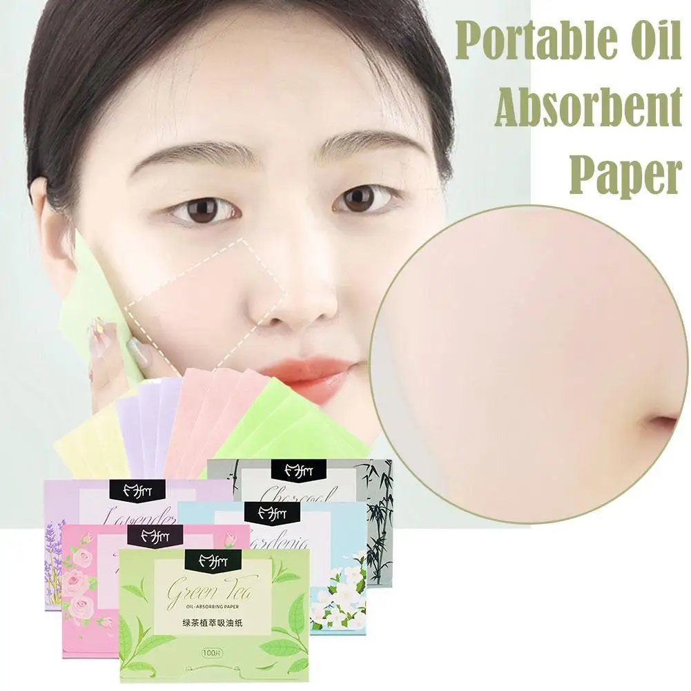 100 Pz Olio Assorbente Carta Velina Trucco Olio Detergente Assorbente Foglio Viso Carta Assorbente Controllo Olio Detergente Viso Dischetti Di Cotone
