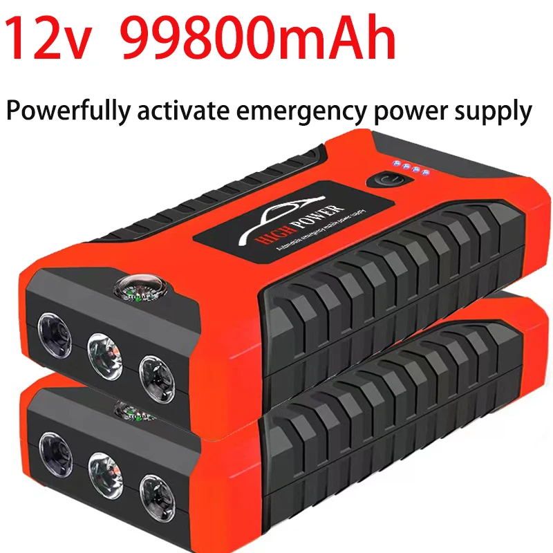 Eafc 12V Car Jump Starter Power Bank Batteria Portatile Per Auto Booster Dispositivo Di Avviamento Automatico Illuminazione Di Avvio Di Emergenza