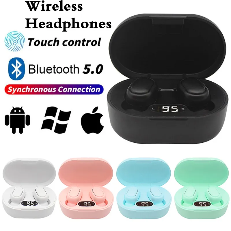 Cuffie Wireless Cuffie Bluetooth Wireless Con Microfono Auricolari Con Display A Led Per Smartphone Cuffie Bluetooth Con Auricolari Tws