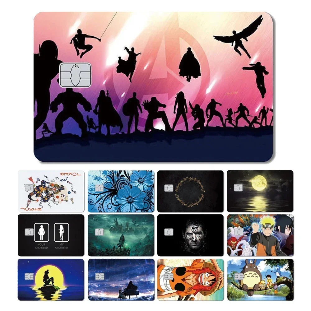 Anime The Avengers Thanos One Piece Ring Love Snow Front Side Carta Di Credito Banca Di Debito Bus Card Film Skin Sticker Ht12