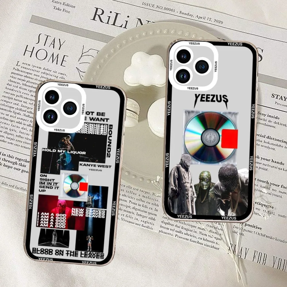 Kanye West Y-Yeezus Custodia Per Telefono Musicale Hip Hop Per Iphone 11 12 Mini 13 14 15 Pro Max Guscio Trasparente