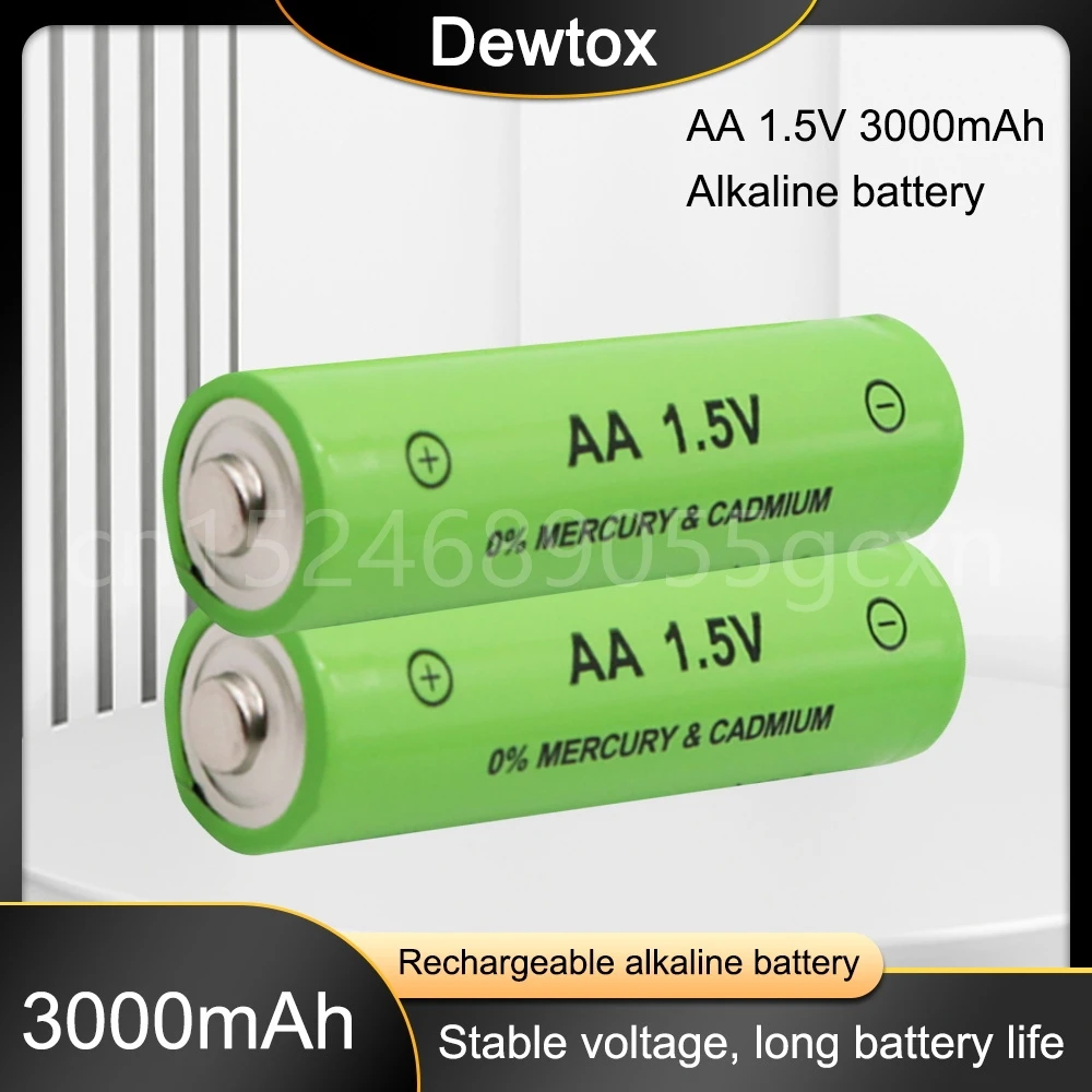 1-2Pcs Nuova Batteria Ricaricabile Aa 1.5V 3000Mah Batterie Alcaline Per Giocattoli Elettronici Telecomandati Led Light Shaver Radio