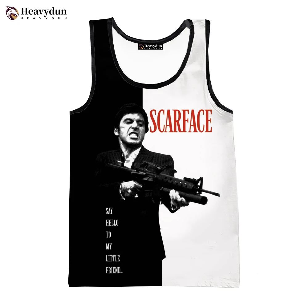 2023 New Fashion Movie Scarface 3D Printed Men Canotte Senza Maniche Spring Harajuku Streetwear Top Oversize Abbigliamento Uomo