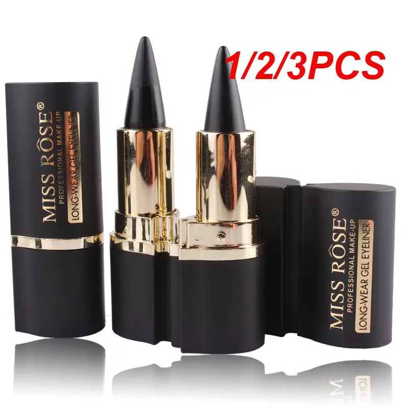 1/2/3Pcs Eyeliner Portatile Crema Eyeliner Nero Penna Occhi Impermeabili Naturali Tatuaggio Eyeliner Trucco Professionale Occhi Duraturi