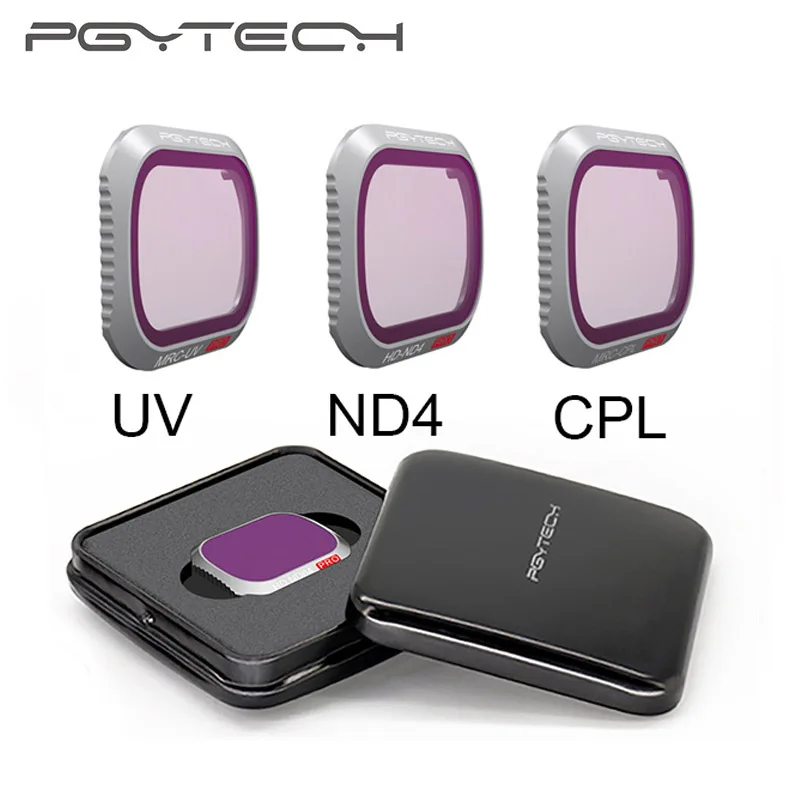 Pgytech Per Dji Mavic 2 Pro Filtro Drone Uv Cpl Nd4 Accessori Mavic 2 Pro Professionale Obiettivo Della Fotocamera Filtro Uv Cpl Nd4 Filtri