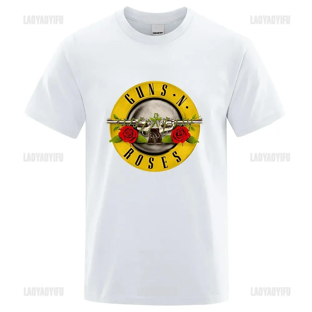Vendita Calda Pistole N Rose T Shirt Cotone Hard Rock Band Uomini E Donne Te Hip Hop Abbigliamento Mu Harajuku Streetwear Magliette Grafiche
