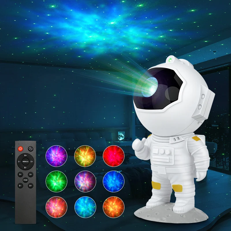 Star Projector Night Lights Astronauta Nebula Galaxy Light Projector Decorazione Della Camera Da Letto Lampada Da Notte Cielo Stellato Per Ragazze Rag