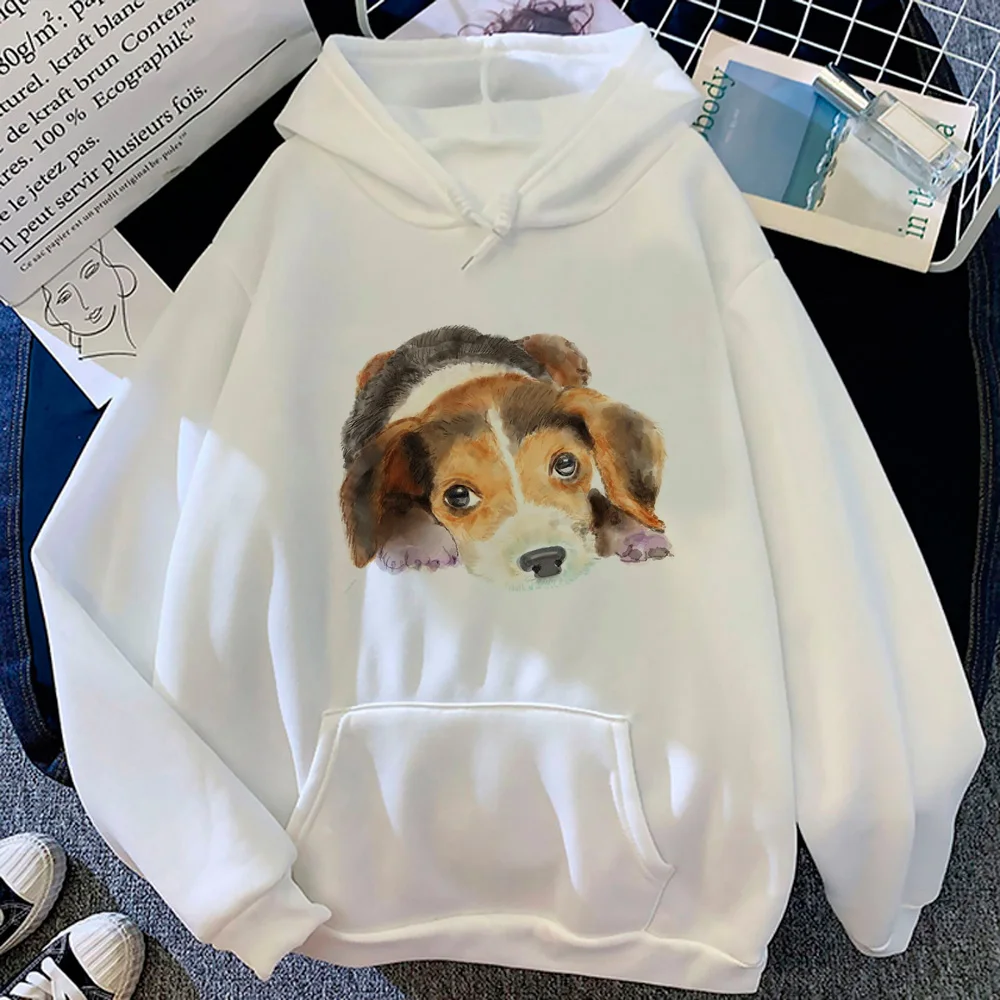 Felpe Con Cappuccio Beagle Donna Streetwear Felpe Stile Coreano Pullover Donna Pile Tira