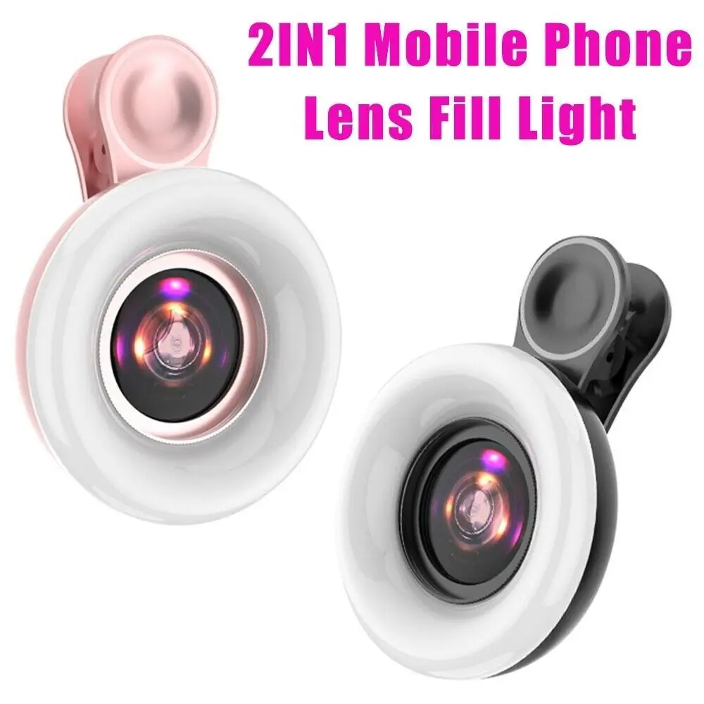 Beauty Shooting Manicure Beautiful Eyelashes Makeup Light Led Ring Flash Light 15X Macro Lens Luce Di Riempimento Del Telefono Cellulare