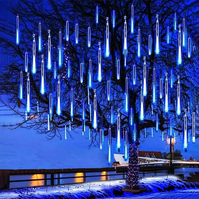 Led Meteor Shower String Lights Fairy For Christmas Tree Outdoor Decor Fairy Garden Wedding Party Holiday Lighting Navidad 2024