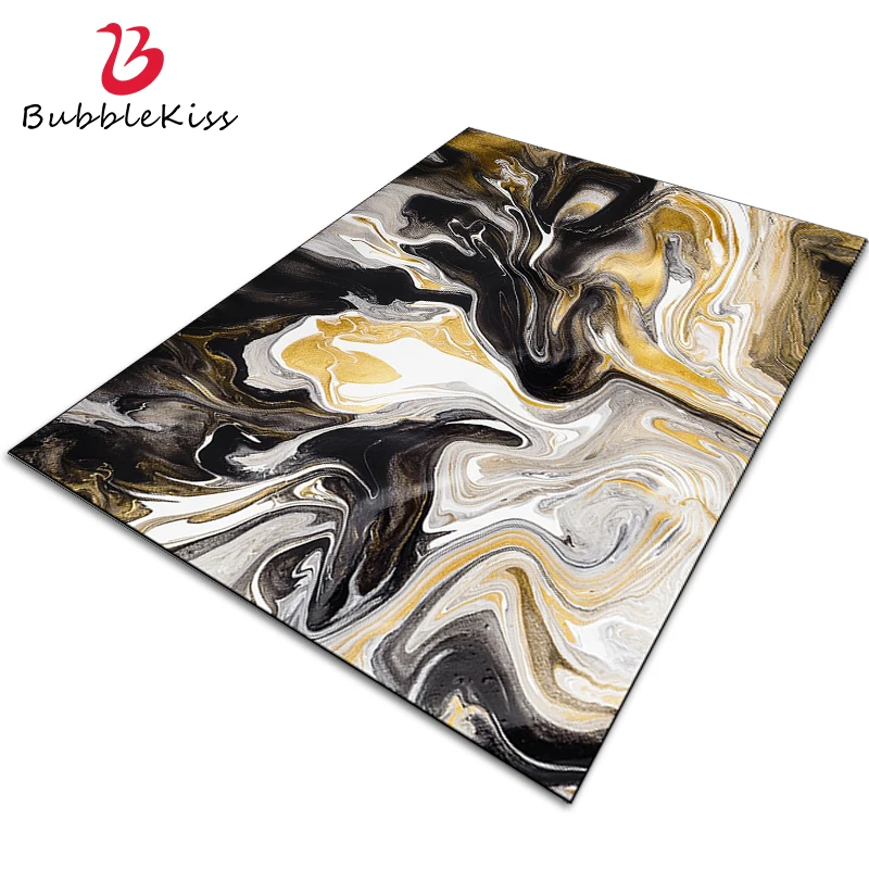 Bubble Kiss Tappeti Moderni Per Soggiorno Tappeti Da Pavimento Stampati In Marmo Nero Decor Home Custom Camera Da Letto Comodino Tappetini Antiscivolo
