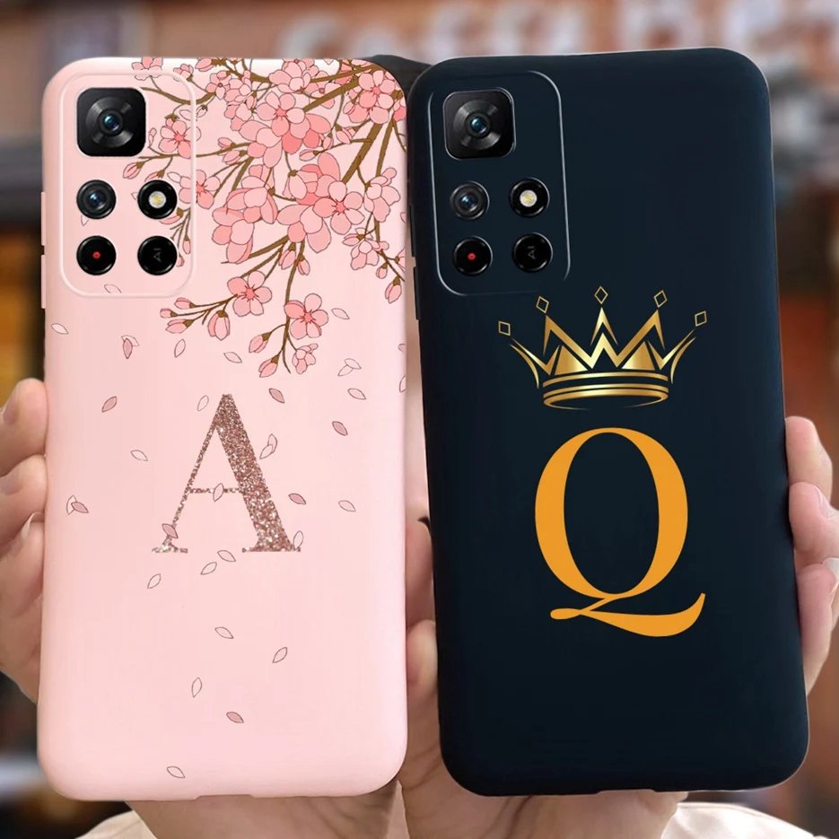 Per Xiaomi Redmi Note 11 5G Custodia Redmi Note 11S 5G Cute Letters Cover 6.6 ''Custodie Morbide Per Redmi Note11 Note 11T 5G Paraurti