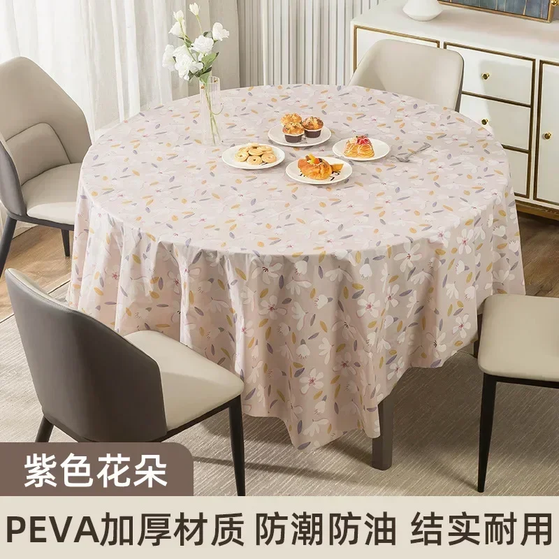 2024 Rosa Mantel De Mesa Transparente Kitchen Decor Tovaglia Rotonda Tovaglia Per Feste Mesa Plegable