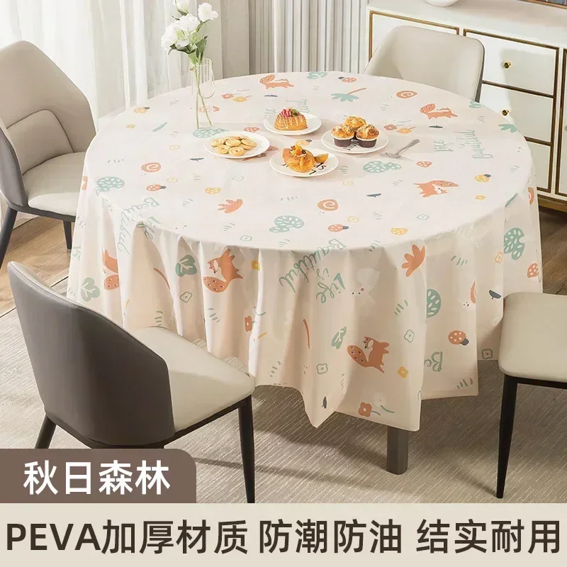 2024 Rosa Mantel De Mesa Transparente Kitchen Decor Tovaglia Rotonda Tovaglia Per Feste Mesa Plegable