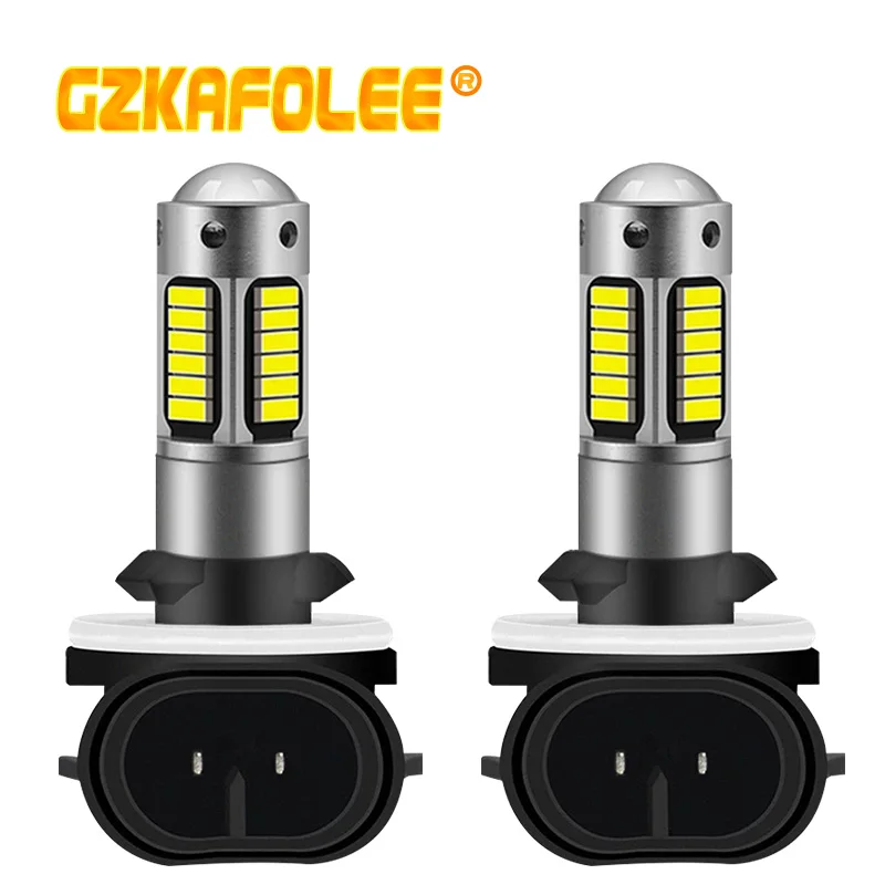 2 Pezzi Bianchi H27 Led 881 H27/880 H3 Fendinebbia A Led H1 H27/881 1400Lm Giallo Auto Automobili Parti Accessori