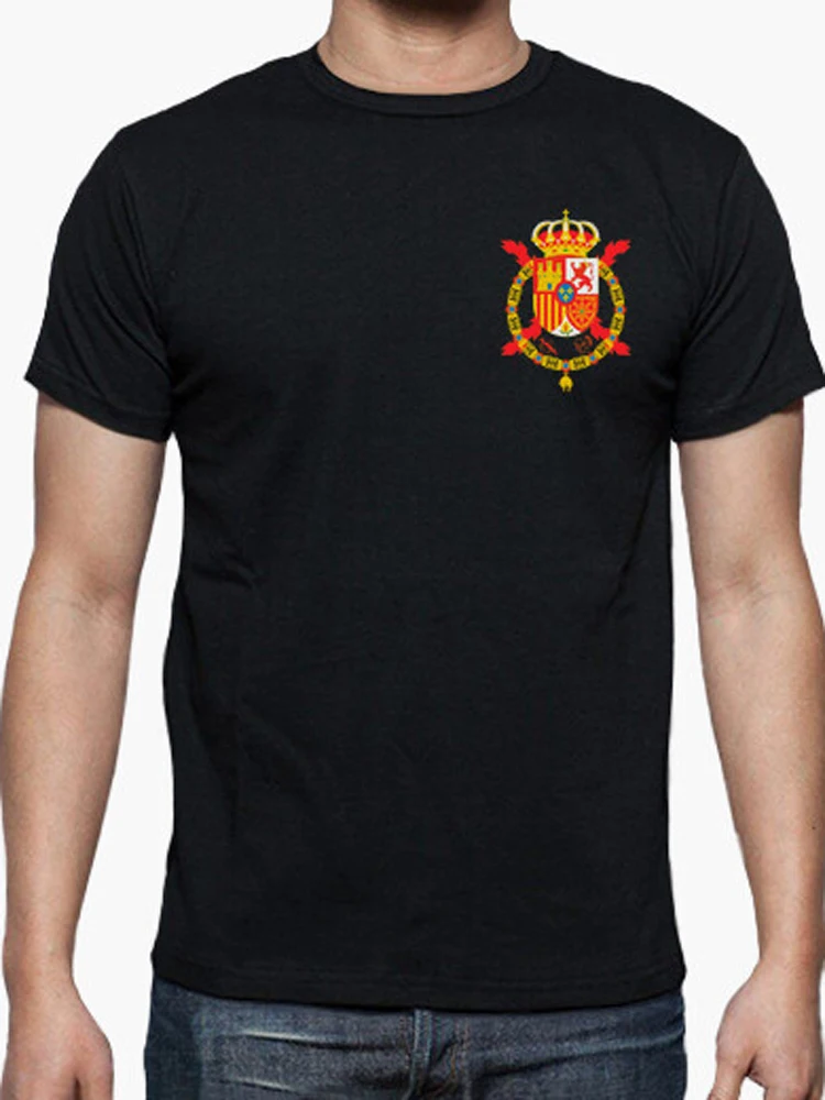 Camiseta Guardia Real Spagnolo, 100% Algodon, De Alta Calidad, Manga Corta Casua Top