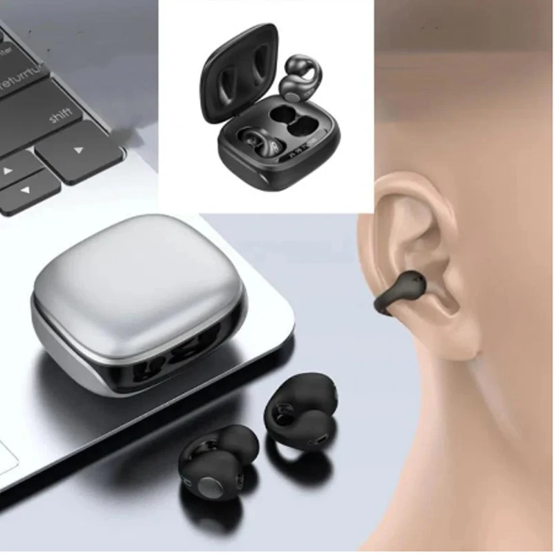 Per Iphone Xs Max Xr I8 6 6S Plus 7 7 Plus 8 Plus Iphone X Cuffie Wireless Clip Per L'Orecchio Auricolare Bluetooth Conduzione Ossea Sport