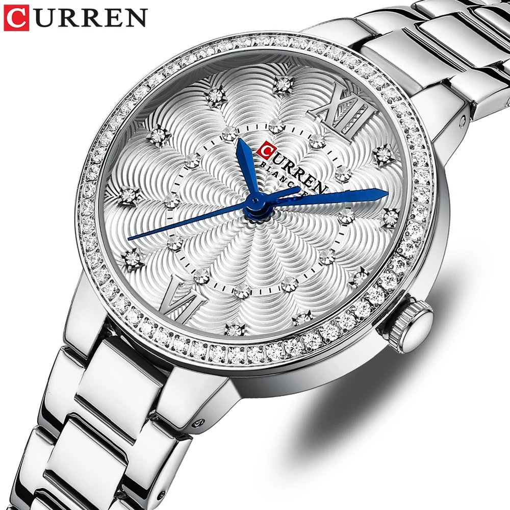 Curren New Silver Watch Women Watches Ladies Creative Steel Women'S Bracciale Orologi Orologio Impermeabile Femminile Relogio Feminino