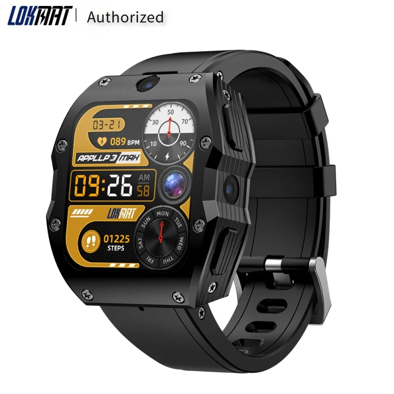 4G Lte Lokmat Appllp 3 Max Smartwatch 4Gb + 128Gb Android Impermeabile Sim Card Wifi Gps Call Fitness Tracker Fotocamera Smartwatch