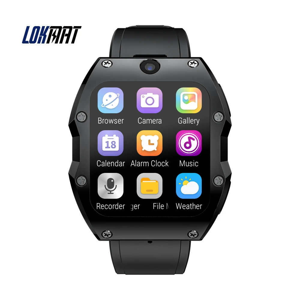 4G Lte Lokmat Appllp 3 Max Smartwatch 4Gb 128Gb Touchscreen Sim Card Wifi Gps Call Fitness Tracker Camera Smart Watch