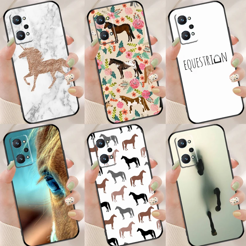Custodia Modello Cavallo Pony Per Realme 8I 7 8 Pro Gt Neo 2 Master C3 C11 C21 Coque Per Oneplus Nord 2 9R 8T 9 Pro