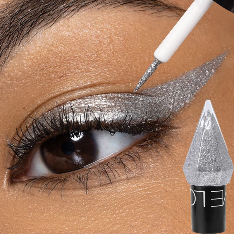 Diamond Shiny Eyeliner Eyeshadow Stick Waterproof Silver Rose Gold White Color Glitter Paillettes Eyeliner Eyes Makeup Cosmetics