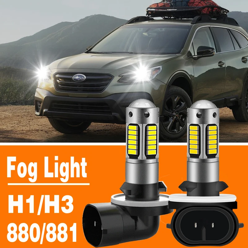 2 Pz Led H27 880 881 H1 H3 Lampadine A Led Fendinebbia Per Auto H27W H27/1 H27/2 1200Lm 6000K Bianco Auto Guida Lampada Da Corsa Dc12V Drl