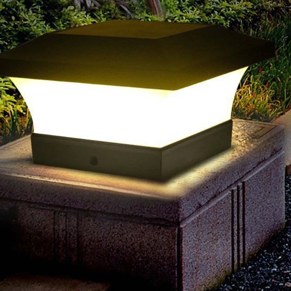1-4Pcs Luce Solare Esterna Led Post Deck Cap Recinzione Paesaggio Lampada Impermeabile Ip65 Cancello Da Giardino Decorazione Lampada Ad Energia Solare