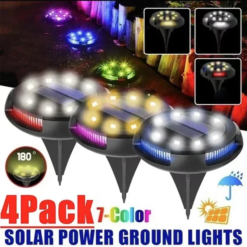 12Led Solar Power Disk Light Outdoor Garden Solar Underground Light Deck Light Spotlight Sepolto Solar Led Lamp Garden Decor