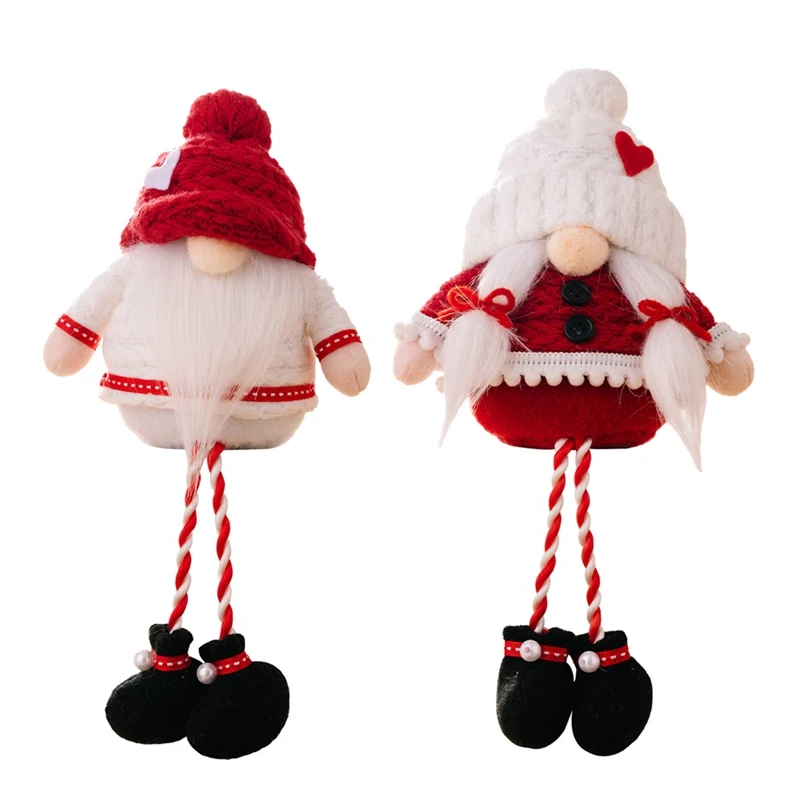 Natale Gnomo Senza Volto Bambola Di Peluche Babbo Natale Gnomo Rudolph Ciondolo Bambola Gambe Lunghe Gnomo Elfo Bambola Natale Decorazioni Natalizie R