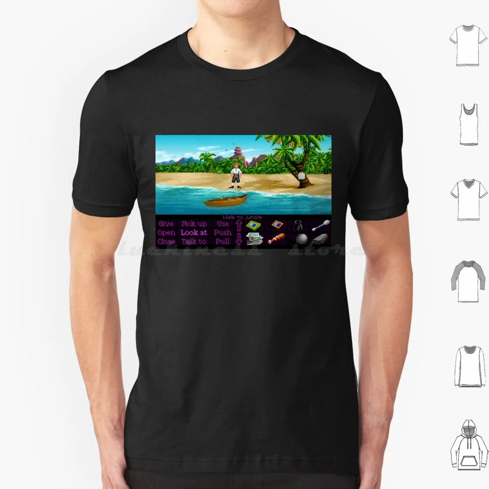 Alla Fine Su Monkey Island ( Monkey Island 1 ) T Shirt 6Xl Cotton Cool Tee Monkey Island Guybrush Threepwood Monkey Island Cover