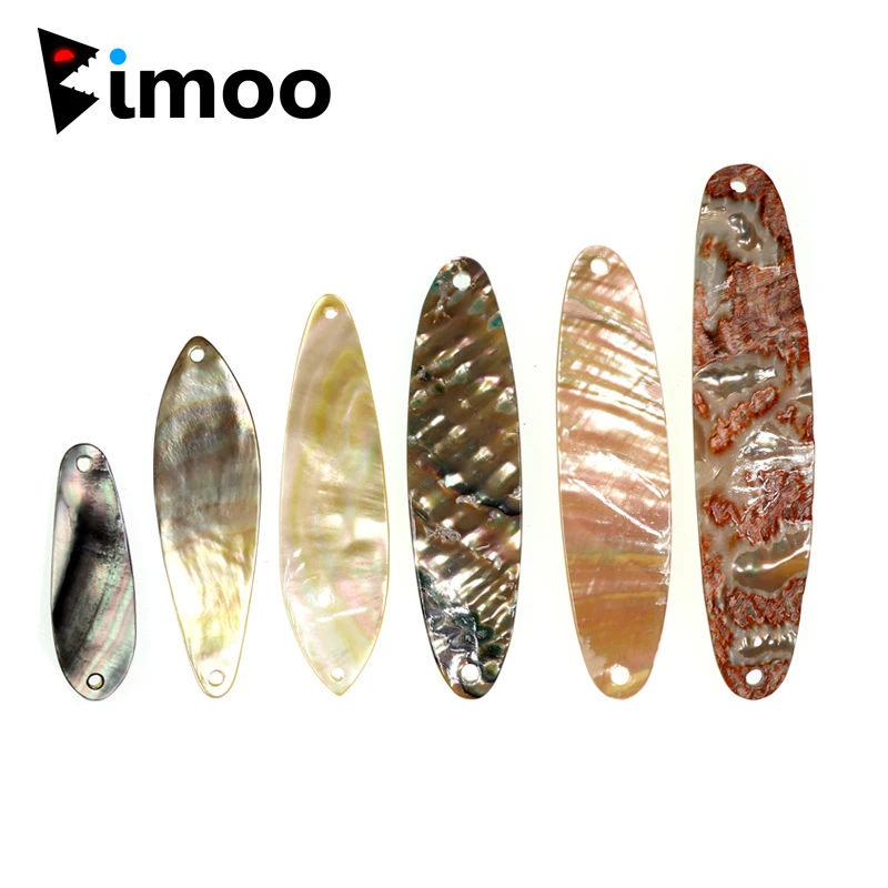 Bimoo 1Pc Paua Abalone Borsette Cucchiaio Per La Pesca Richiamo Striscia Naturale Abalone Borsette Giga Di Pesca Lure Cucchiaio Borsette Esche Più Di 