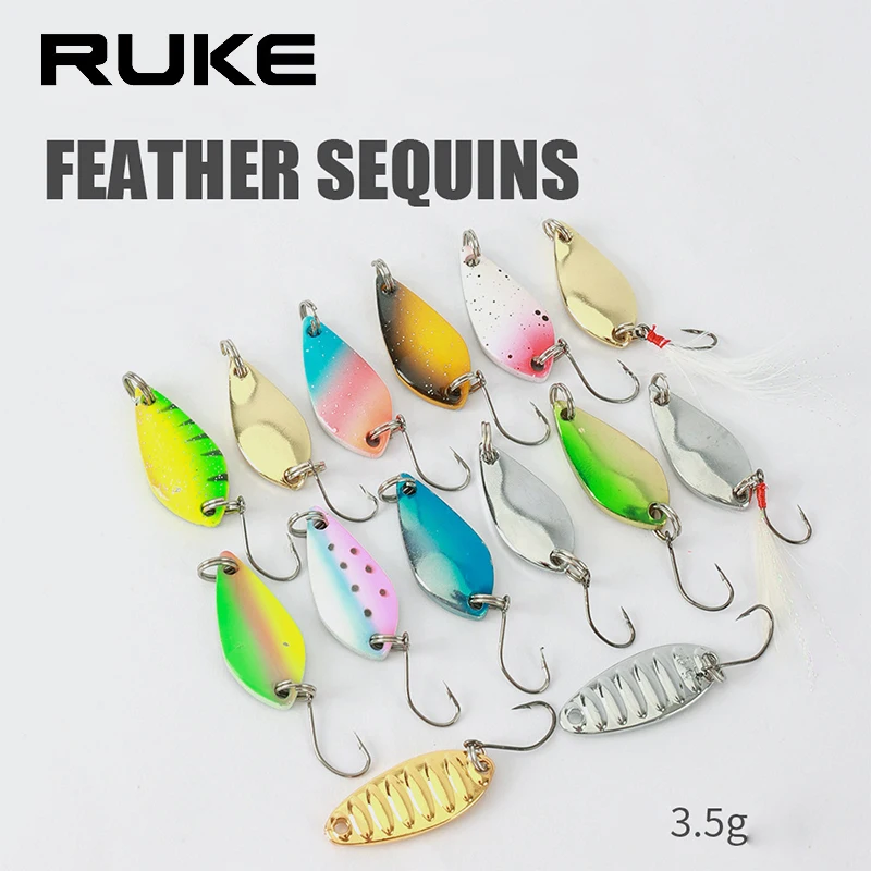Ruke Fishing Lure Spinner Spoon Bait Metal Lure Hard Spinner Lure Spinnerbait Pike Girevole Fish Tackle Wobbler Fishing