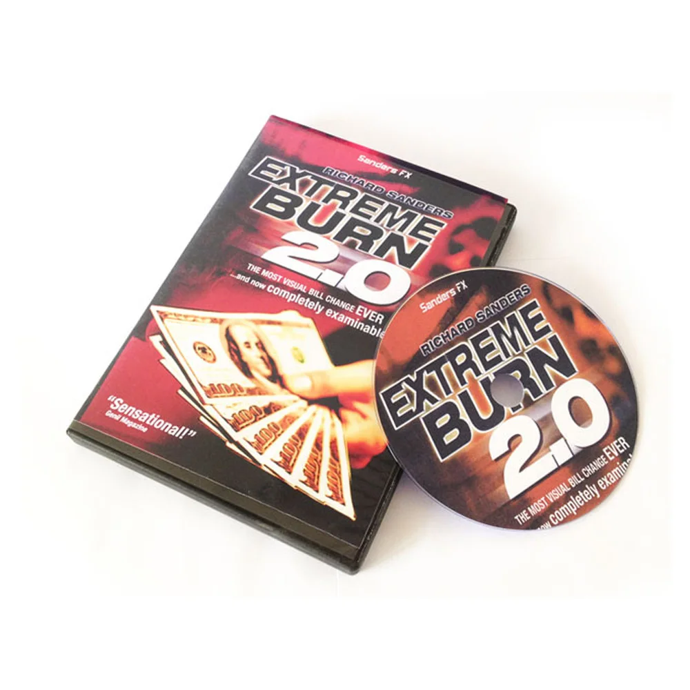 Extreme Burn 2.0 (Gimmicks + Dvd) Trucchi Magici Close Up Magia Card Appeal Vanishing Magie Mentalism Illusions Gimmick Puntelli