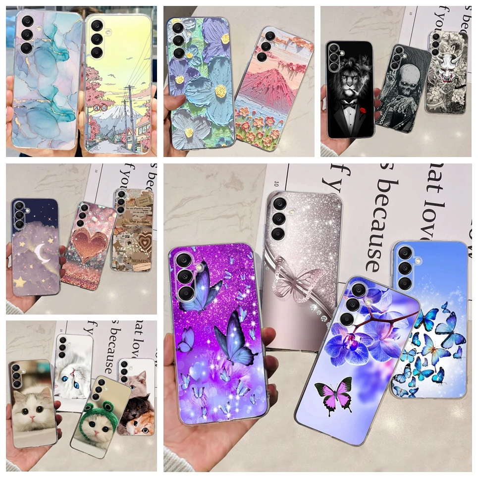 Per Samsung Galaxy A25 5G 2023 Custodia Samsung A15 5G A35 A555G Tpu Trasparente Morbido Etui Con Motivo Moda Galaxy A15 4G Cover