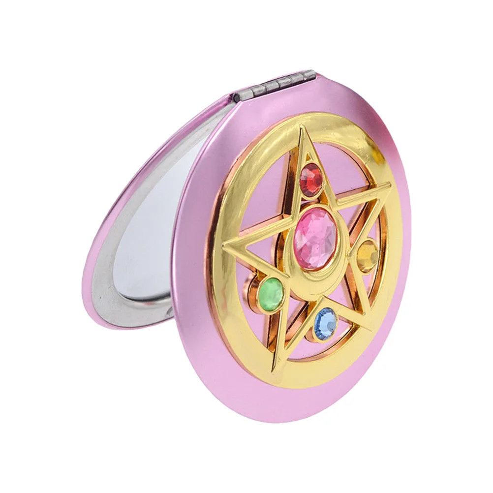 Specchio Per Il Trucco Specchio Portatile Crystal Star Anime Specchio Pieghevole Doppio Specchio Espejo Specchio Spiegel Espelho Lustro Specchio Specc