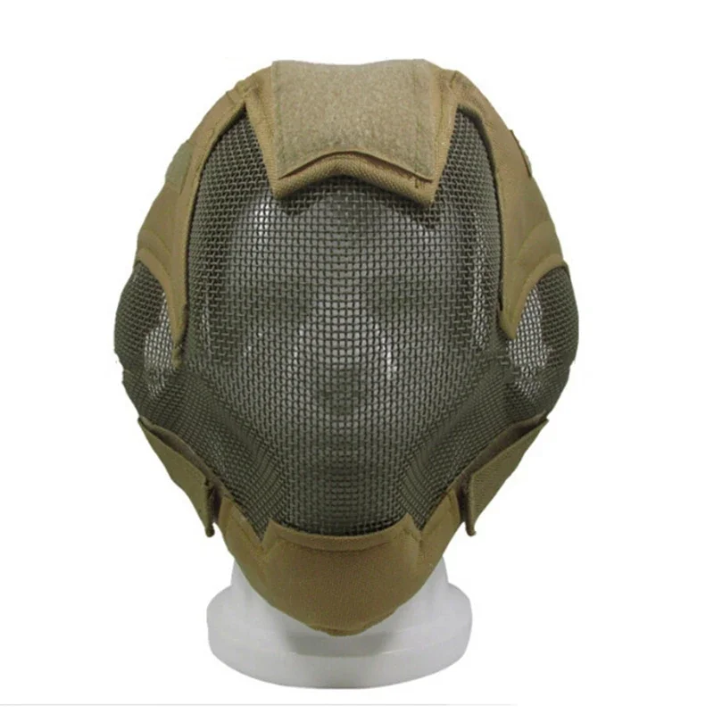 Tactical Airsoft Full Face Mask Outdoor War Game Safety Metal Mesh Steel Net Mesh Paintball Protection Gear