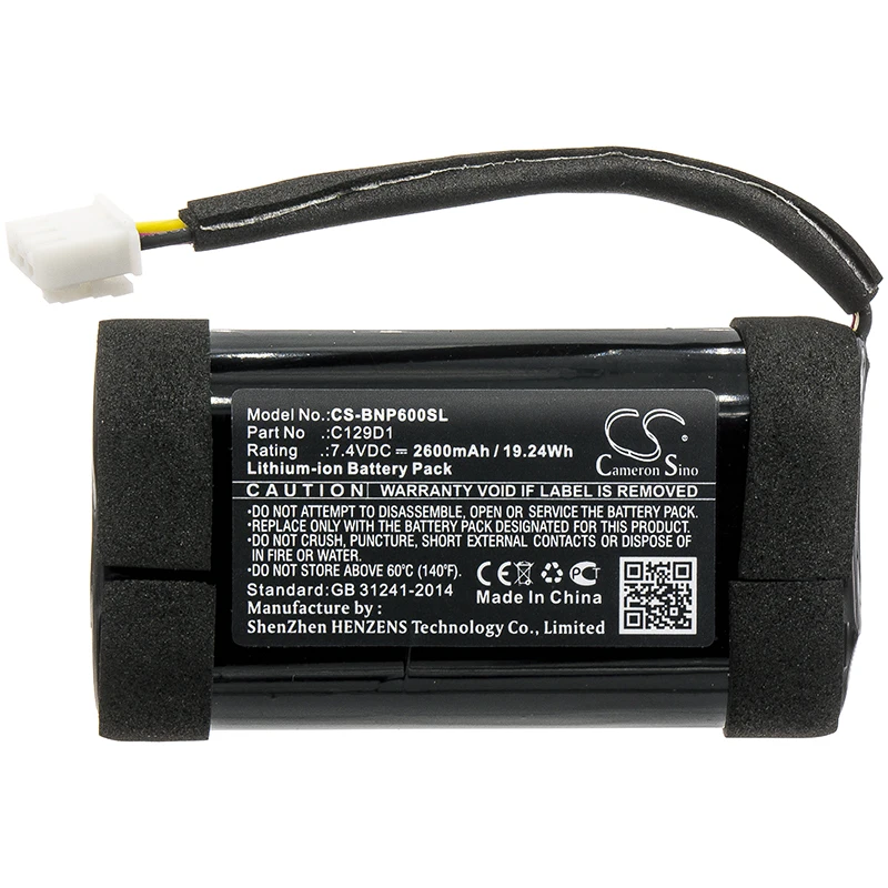 Batteria Cs 2600Mah Per Bang & Olufsen 2 Inr19/66 C129D1 Bang & Olufsen Beoplay P6 11400 1140026