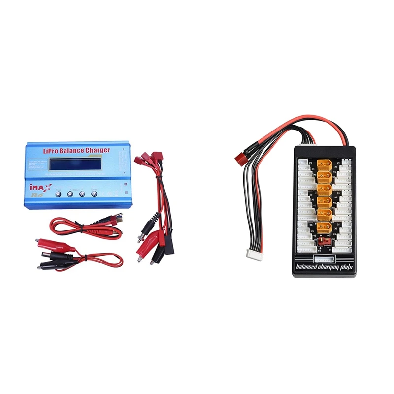Imax B6 80W Xt60 Lipo Caricabatteria Bilanciamento + B6Ac Lipo Ricarica Xt60 Scheda Adattatore 2-6S Per Batteria Rc
