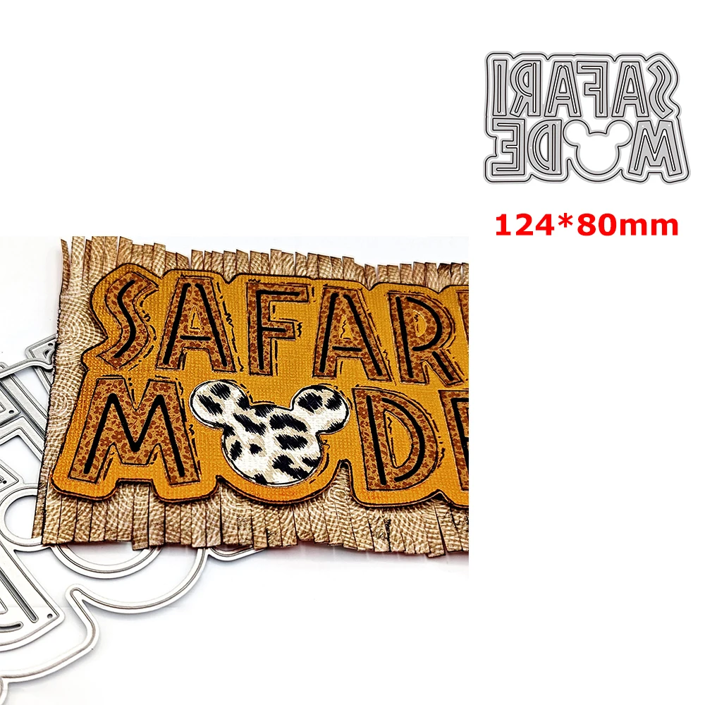 Disney English Letter Safari Mode Metal Cutting Dies Words Mold Knife For Diy Paper Cards Crafting Scrapbooking Stencil 2023