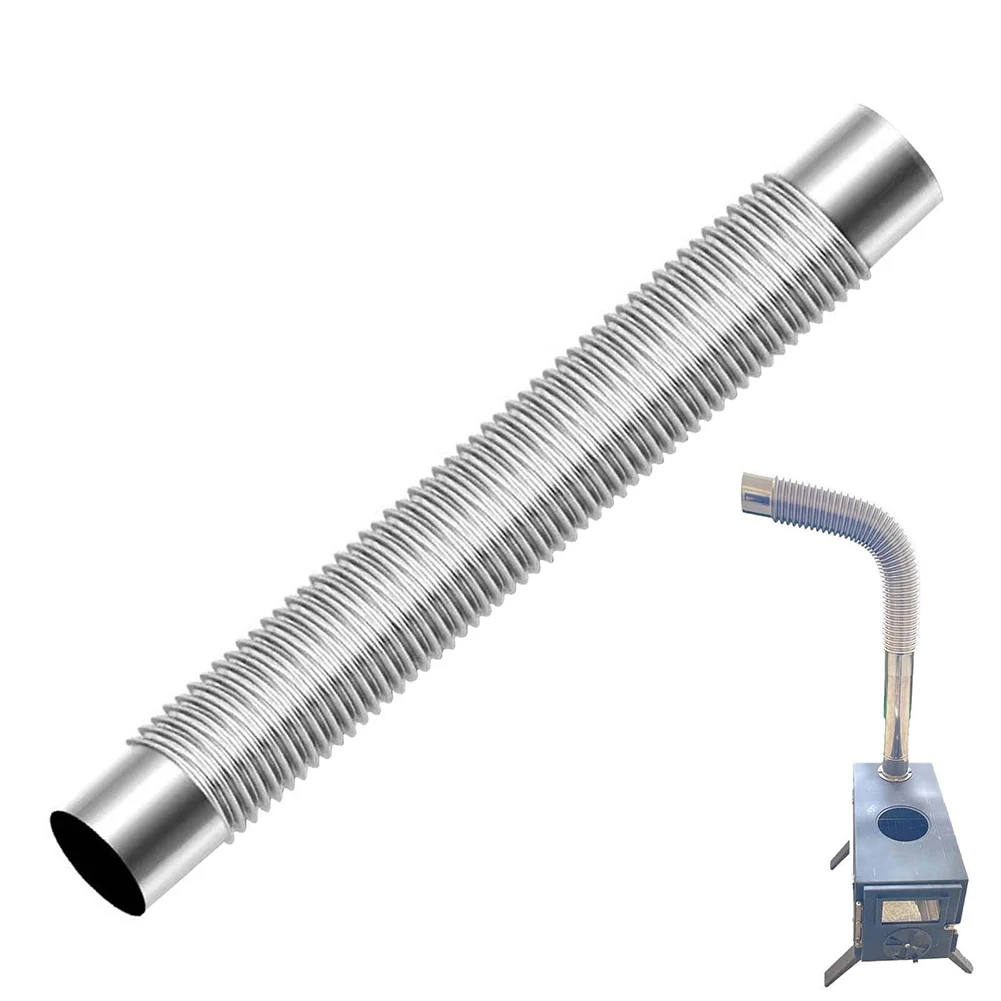 Tubi Per Stufa A Legna Da 50*6Cm In Acciaio Inossidabile Gomito A 90 Gradi Canna Fumaria Curva Multi Tubi Per Stufa A Canna Fumaria Prese D'Aria Acces