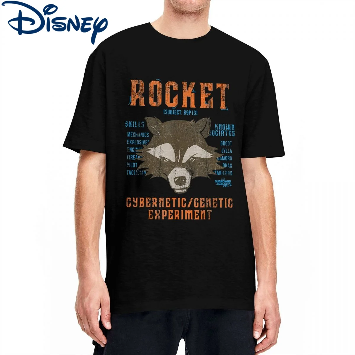 Disney Guardians Of The Galaxy T-Shirts Men Women 100% Cotton T Shirt Rocket Raccoon Skills Short Sleeve Tee Shirt 4Xl 5Xl Tops