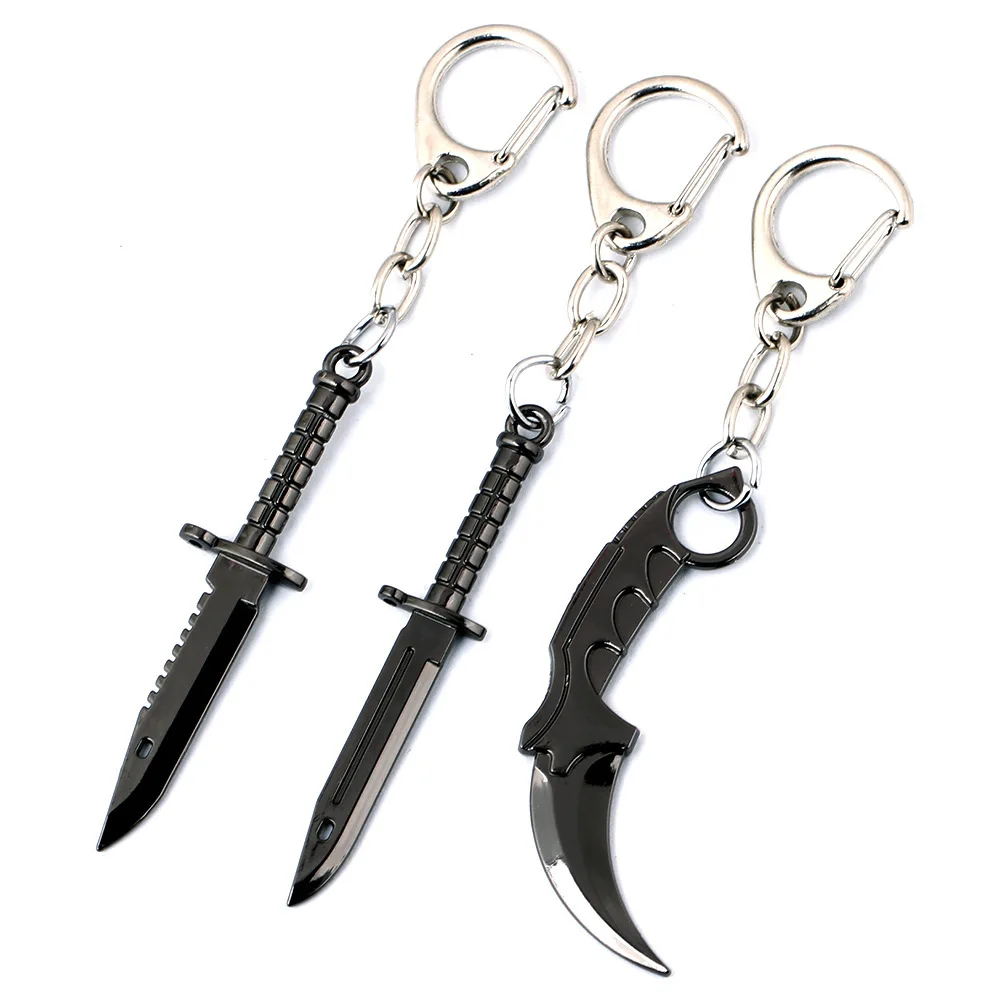 Csgo Knife Portachiavi Per Uomo Karambit Portachiavi M9 Portachiavi Porte Clef Csgo Butterfly Llaveros All'Ingrosso 10 Pz/Lotto