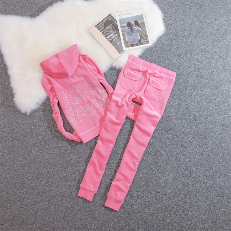 2022 Succose Lovers Marca Autunno Tute Sportive Da Donna Outdoor Velluto Casual Tute Da Donna Colletto Con Cappuccio Tuta Sportiva