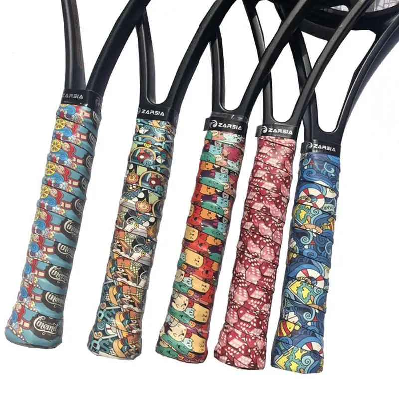 2023 Nuovo Scrub Stampa Overgrip Da Tennis Stampa Antiscivolo Overgrip Da Badminton Racchetta Da Tennis Overgrip Impugnature Per Racchette Da Squash