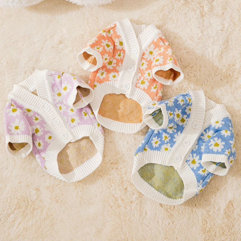 Cat Dog Cardigan Sweater Coat Winter Puppy Clothes Pet Apparel Chihuahua Yorkshire Terriers Pomeranian Poodle Schnauzer Clothing