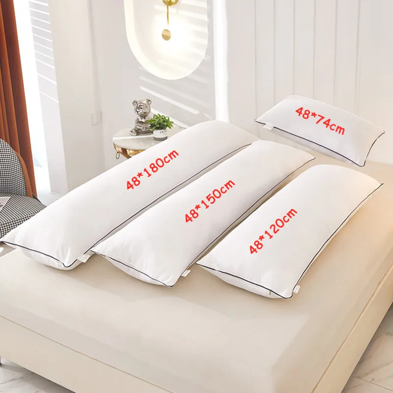 1Pc White Pillow Core Home Bed Cuscini Lunghi Cuscino Lavabile In Muslimite Cuscino Per Il Collo Delicato Sulla Pelle Almohadas Para Dormir